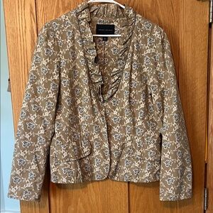 Banana Republic Tan Floral Women's Blazer